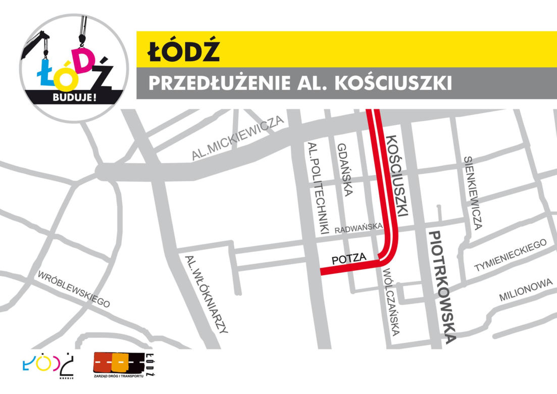 Aleja Kościuszki będzie dłuższa