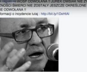 Jerzy Owsiak nie żyje - oszustwo