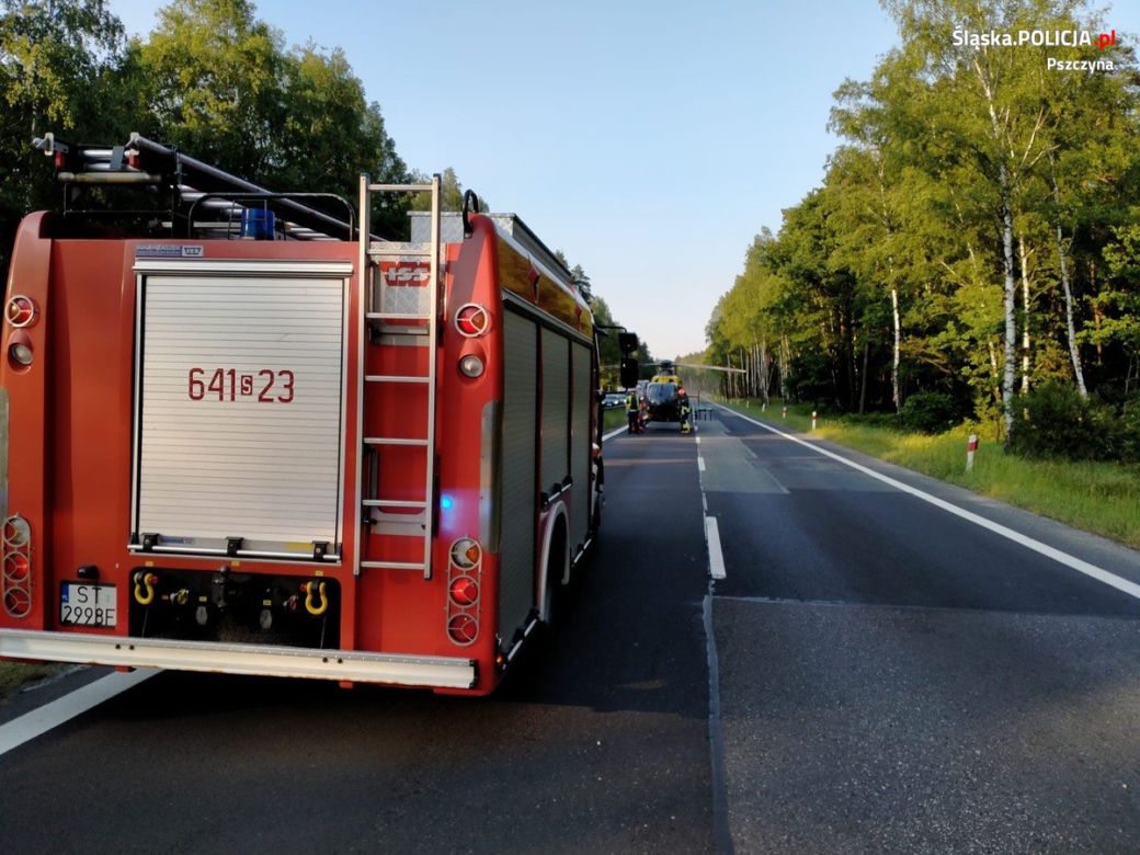 Wypadek na DK 1 w Kobiórze