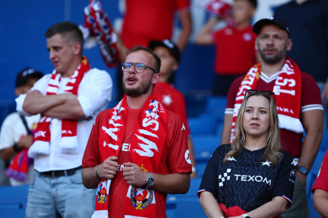 Wisła Kraków - Wieczysta Kraków: Zdjęcia kibiców i zawodników z meczu 6. kolejki PKO BP Ekstraklasy