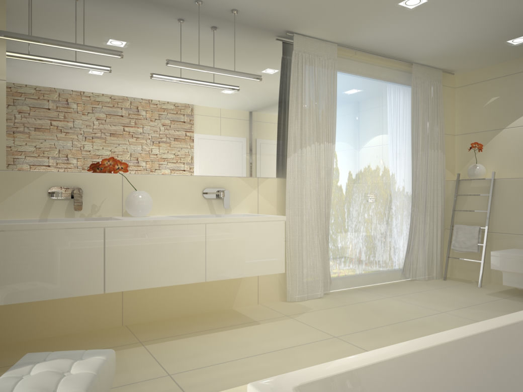 Projekt wnętrza domu w stylu Bauhaus zdjecie 10