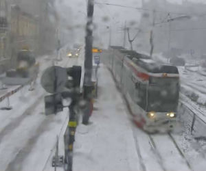 Burza śnieżna w Łodzi 17.01.2022