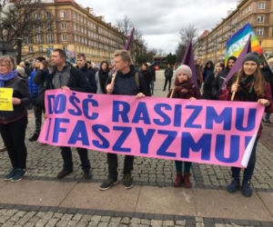 Protest przeciwko faszyzmowi i rasizmowi w Szczecinie