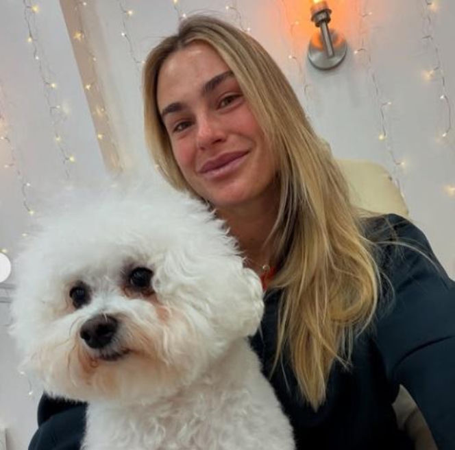 Aryna Sabalenka i jej twarz z bliska