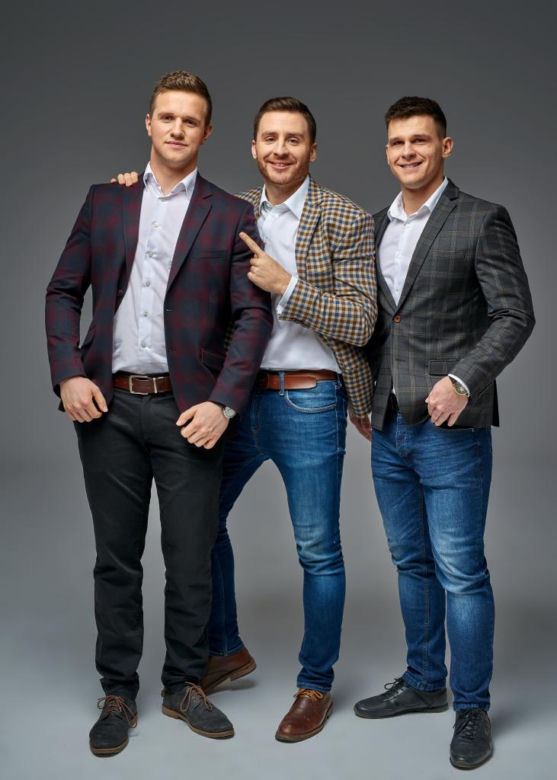 Konrad, Krzysiek i Felek w "Gogglebox"