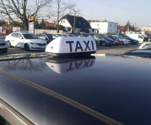 Protest taksówkarzy w Bydgoszczy 