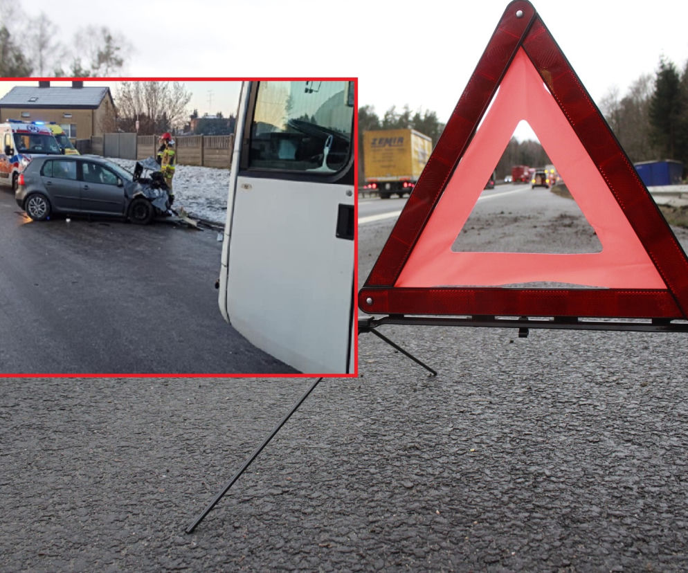 Groźny wypadek. CZOŁOWE zderzenie autokaru z osobówką. Są ranni!