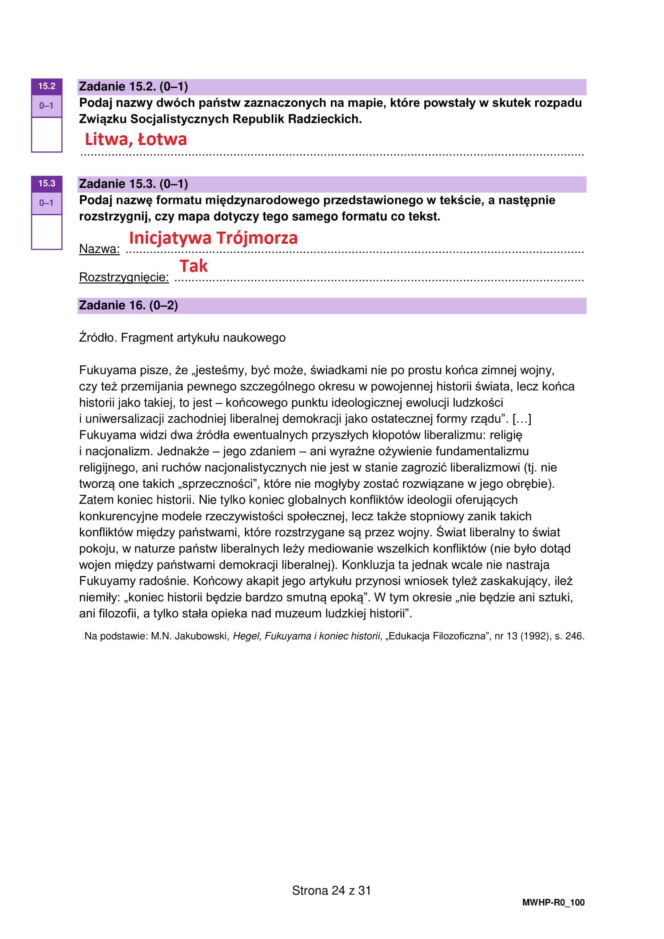Matura próbna 2026: WOS rozszerzony - wszystkie odpowiedzi do arkusza CKE 16.01.2026