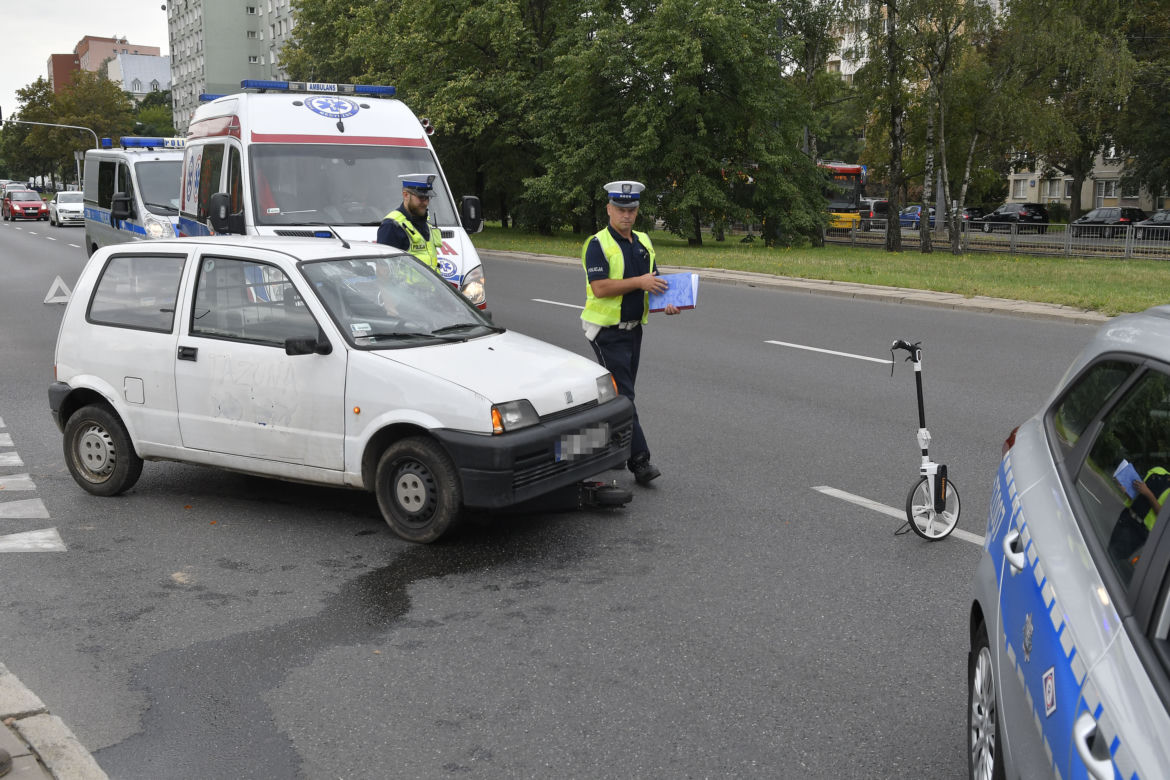 Wypadek z udziałem hulajnogi elektrycznej