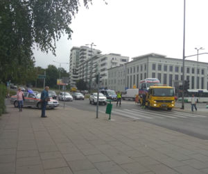 Kolizja na skrzyżowaniu Sczanieckiej i Emilii Plater