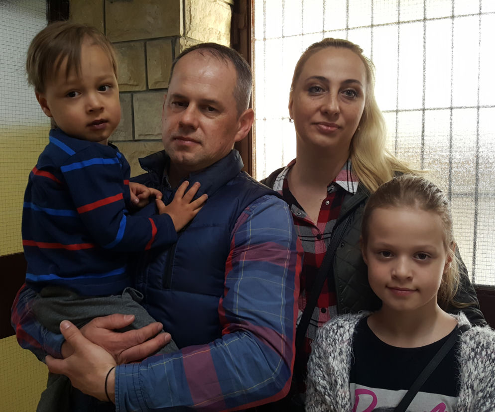 Mateusz i jego rodzice oraz siostra 