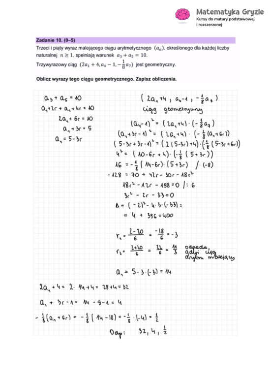Matura próbna MATEMATYKA ROZSZERZONA 2024 - ODPOWIEDZI, GOTOWE ROZWIĄZANIA