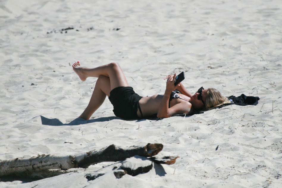 Marta Manowska zasnęła na plaży nad Bałtykiem