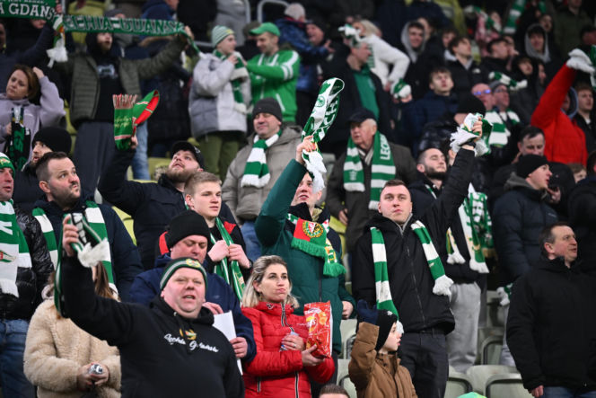 Lechia Gdańsk - Jagiellonia Białystok: Zdjęcia kibiców i zawodników z meczu 24. kolejki PKO BP Ekstraklasy