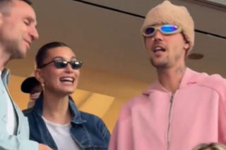 Justin i Hailey Bieber na meczu USA - Paragwaj