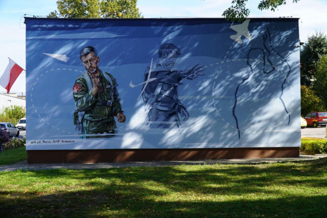 Wyjątkowy mural dla „Slaba” już gotowy. W projekt zaangażowała się żona pilota