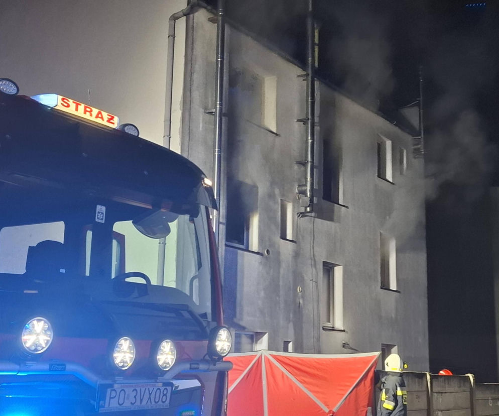 Tragiczny pożar w Kościanie. Nie żyje mężczyzna