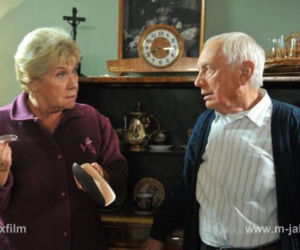 M jak miłość. Barbara (Teresa Lipowska) , Lucjan (Witold Pyrkosz) Mostowiakowie