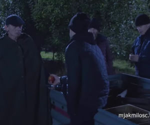 M jak miłość odc. 1487. Paweł (Rafał Mroczek), Robert Żak (Krzysztof Tyniec), Piotrek (Marcin Mroczek), Artur Rogowski (Robert Moskwa)