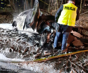 Samochód stanął w płomieniach. Policja szuka kierowcy 