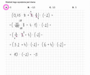 Próbny egzamin ósmoklasisty 2026 - MATEMATYKA. Poprawne odpowiedzi