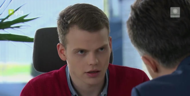 Pierwsza miłość. Artur (Łukasz Płoszajski), Maks (Jędrzej Wielecki)