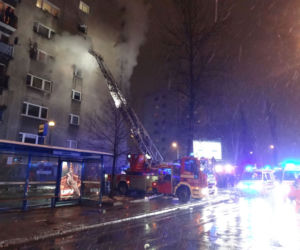 Kraków: Pożar w bloku przy ul. Czarnowiejskiej