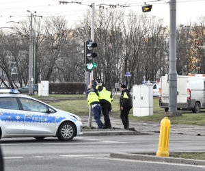 Wykolejenie na rondzie Radosława