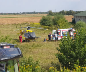 Helikopter wpadł do Wisły pod Zakroczymiem