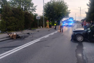Groźny wypadek w Chmielniku. W akcji śmigłowiec LPR