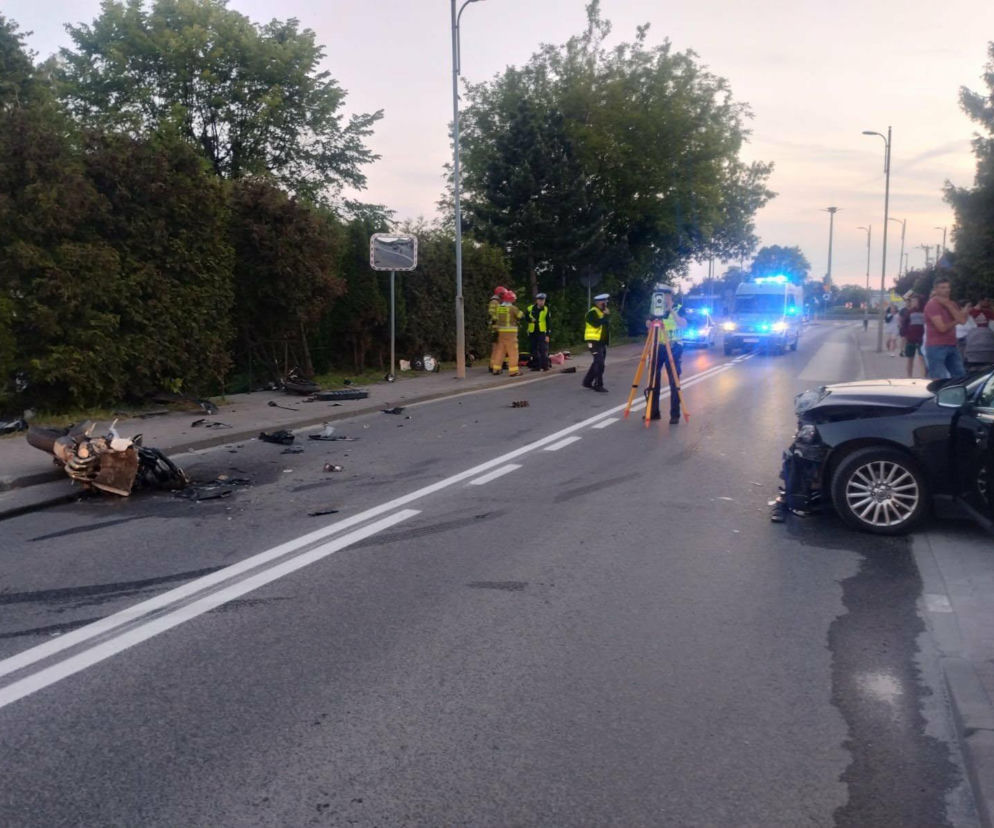 Groźny wypadek w Chmielniku. W akcji śmigłowiec LPR