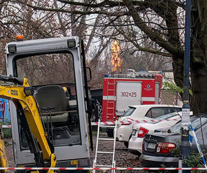 Rozszczelnienie gazociągu przy ul. Komandosów w Krakowie
