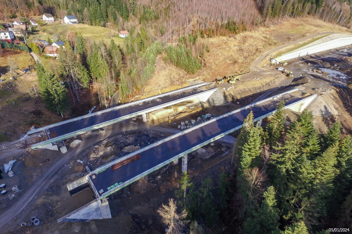 Budowa S1 - obejście Węgierskiej Górki w Beskidach