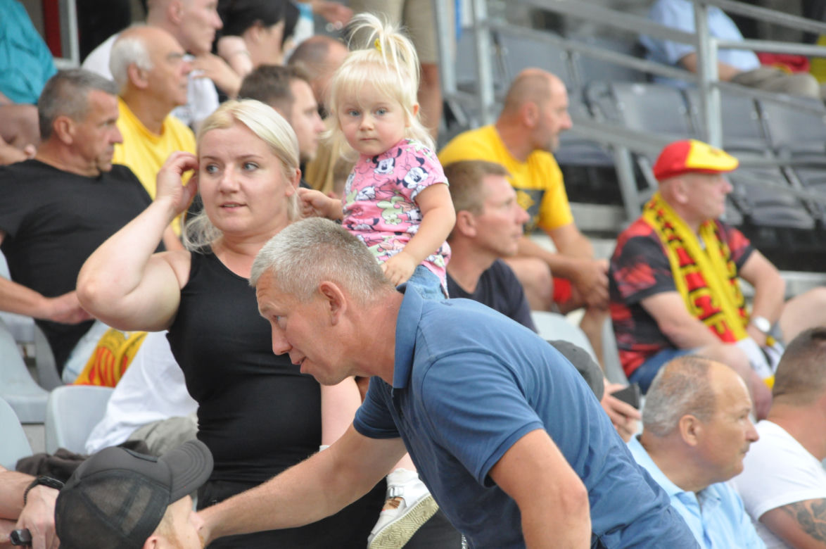 Kibice Korony Kielce na meczu ze Śląskiem Wrocław