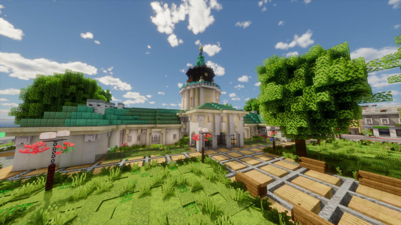 Siedlce odwzorowane w świecie Minecraft! Builder Foxirek stworzył w grze Ratusz pod Jackiem, zabytkowy budynek poczty, Pałac Ogińskich i Kościół św. Stanisława