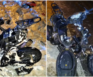 Zbroszki. Uderzył w motorowerzystę i zrobił TO! Policjanci wybili tylną szybę [ZDJĘCIA]