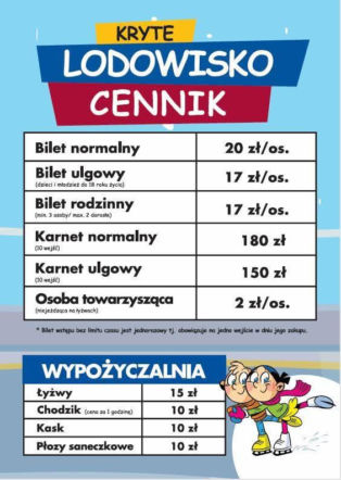 Lodowisko Starachowice -cennik