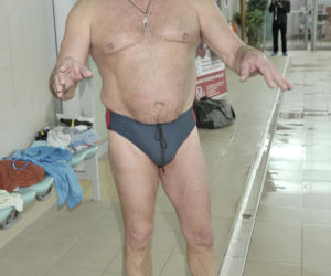 Karol Strasburger ćwiczy