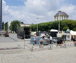 Strefa kibica powstaje przed Halą Stulecia