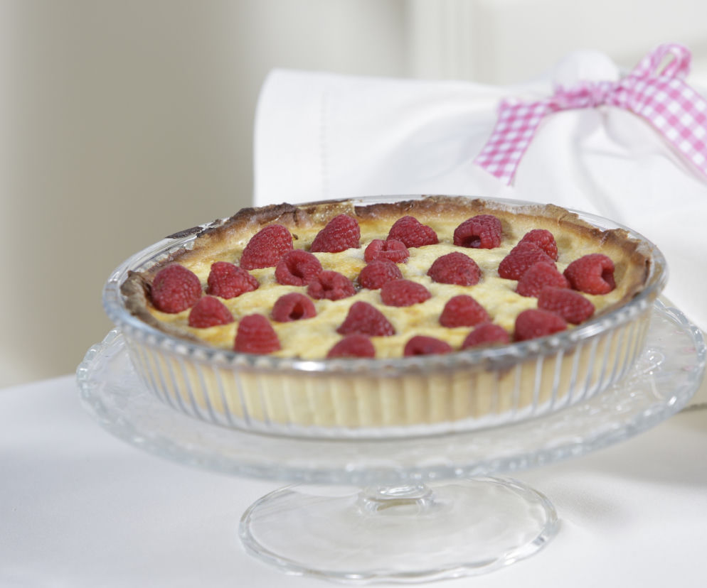 Tarta z malinami