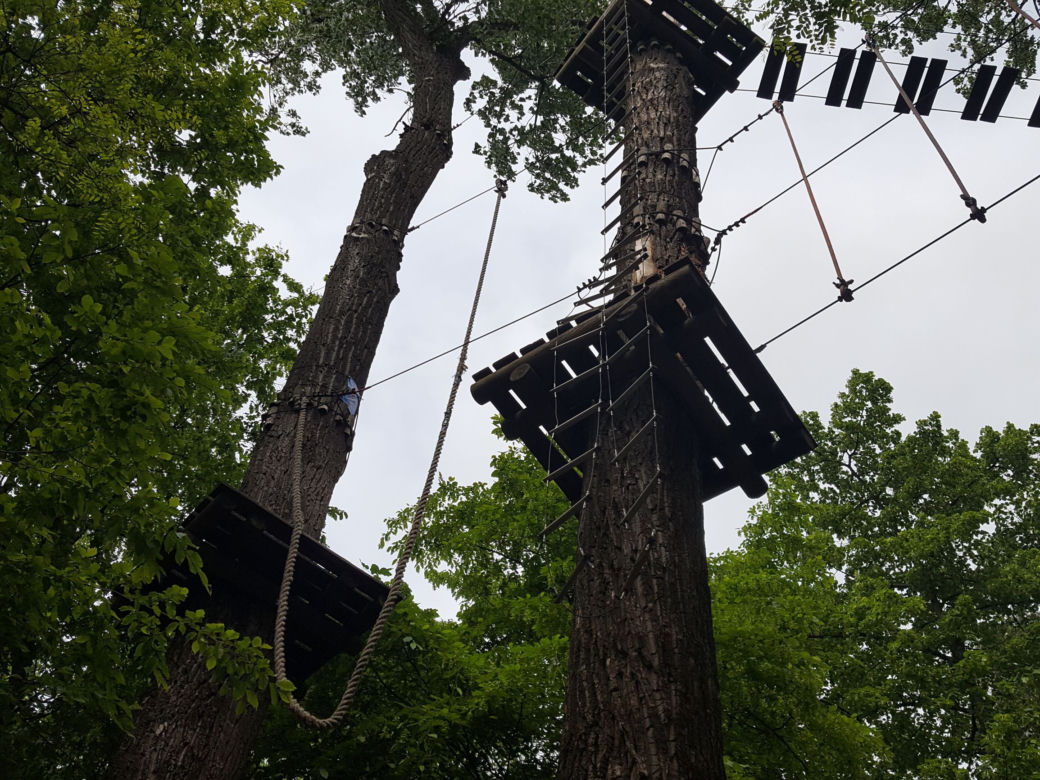 Park Linowy "Tarzan" w Lesznie na kilka dni przed otwarciem