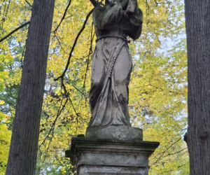 Ma ponad 125 lat i stoi obok dawnego dworu. Niezwykła figura w świętokrzyskiej wsi