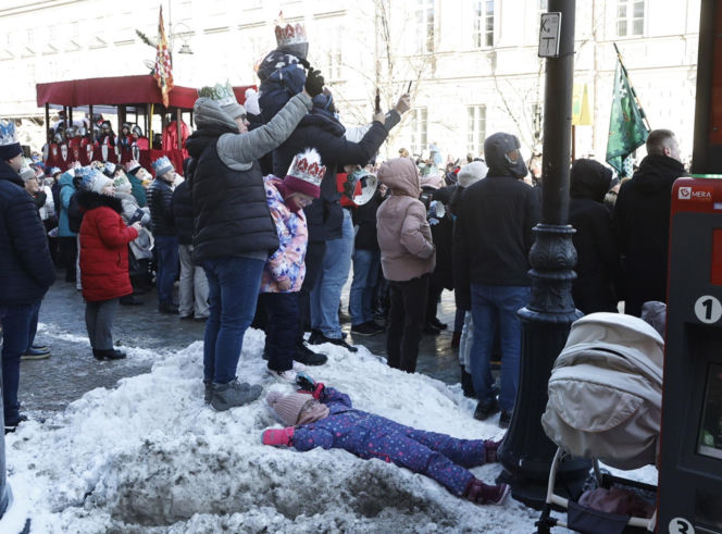 Karol i Marta Nawroccy na Orszaku Trzech Króli