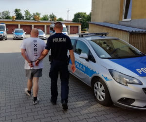 Krośniewice. Zdradziły go NERWY. Policja wypuściła PSA, a ten znalazł w skrytkach NARKOTYKI