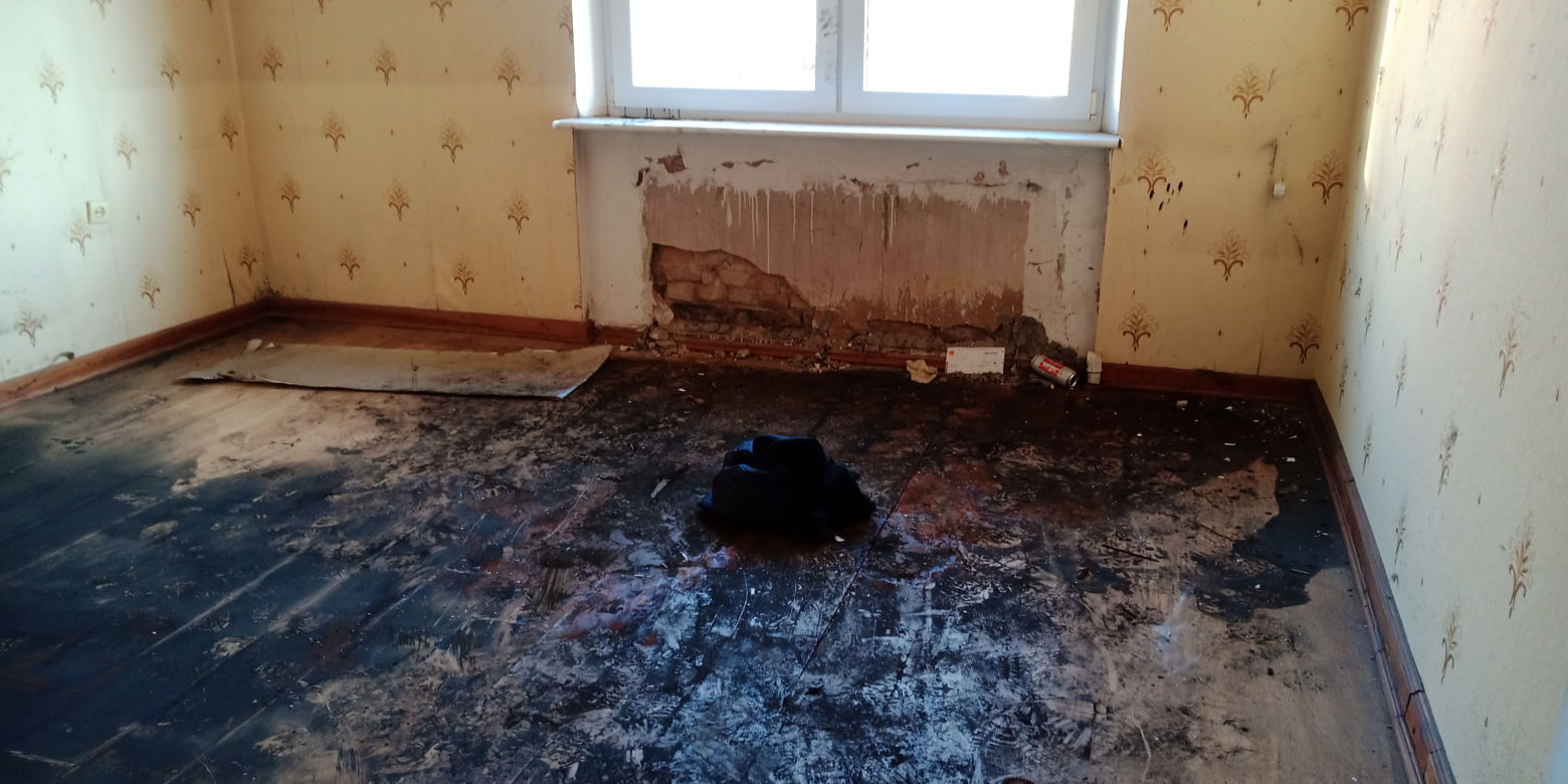 Wysiedlone domy na Krzekowie. W ich miejscu powstanie nowa ulica