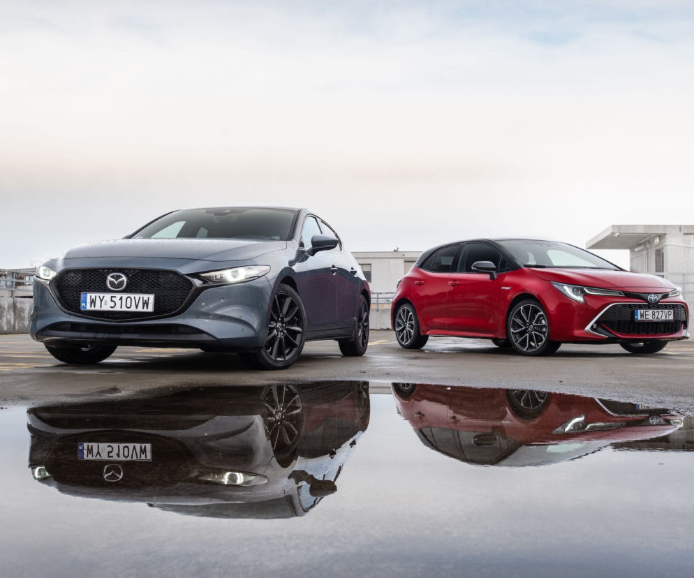 Toyota Corolla 2.0 Hybrid Dynamic Force 184 KM e-CVT vs Mazda 3 Skyactiv-X 180 KM 6MT AWD