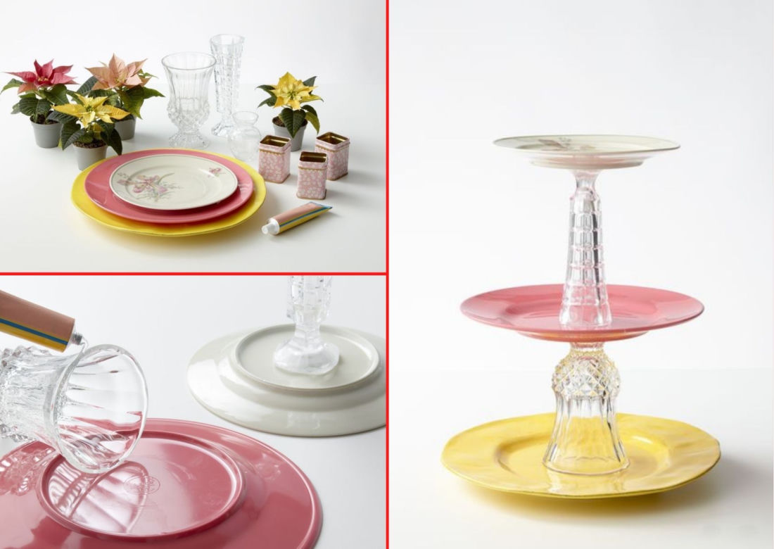 Patera vintage w pastelowych kolorach