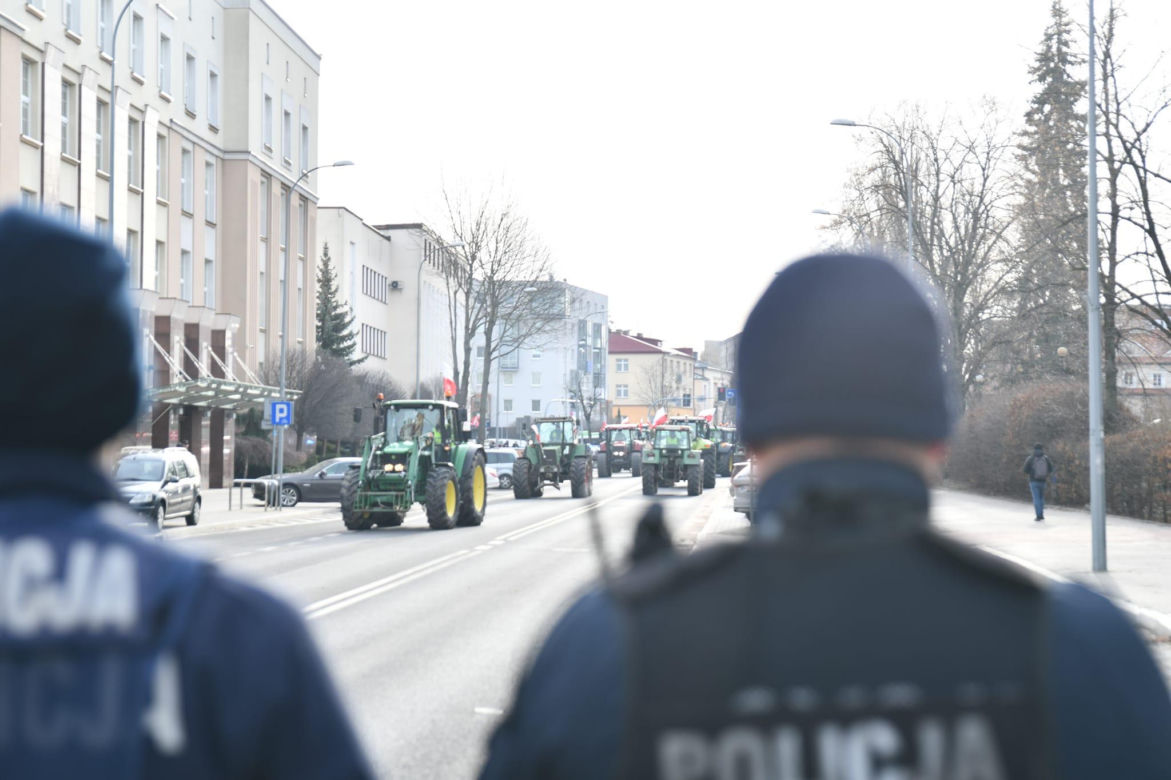 Protest rolników w woj. podlaskim (9.02.2024)