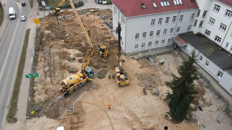 Budowa nowego skrzydła szpitala w Ostródzie