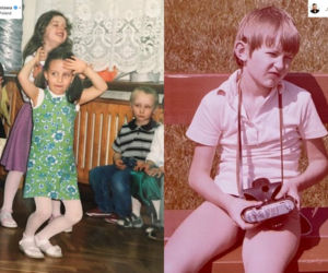 Julia Wieniawa i Marcin Prokop w dzieciństwie
